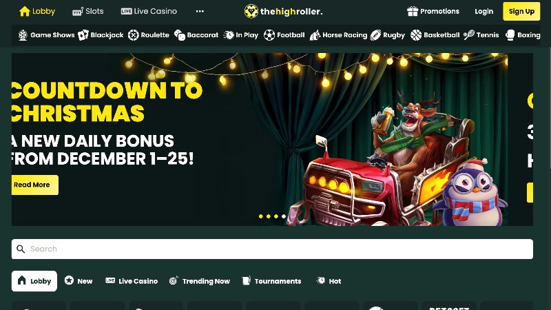 TheHighRoller Casino App View