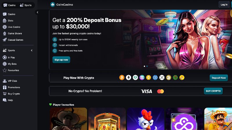 Coin Casino App View
